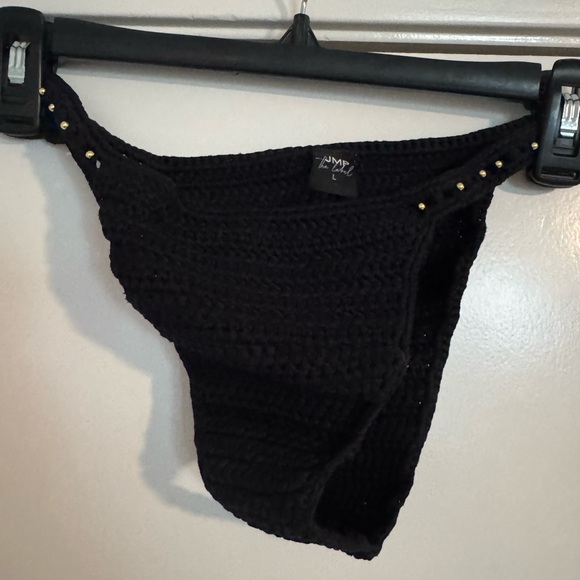 Black Crochet Bikini Bottom - Picture 5 of 8